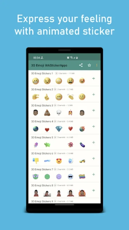 3DEmoji Animated WAStickerApps for Android - Enhance Chats