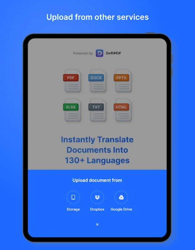 DeftPDF Document Translator for Android - Translate 130+ Languages