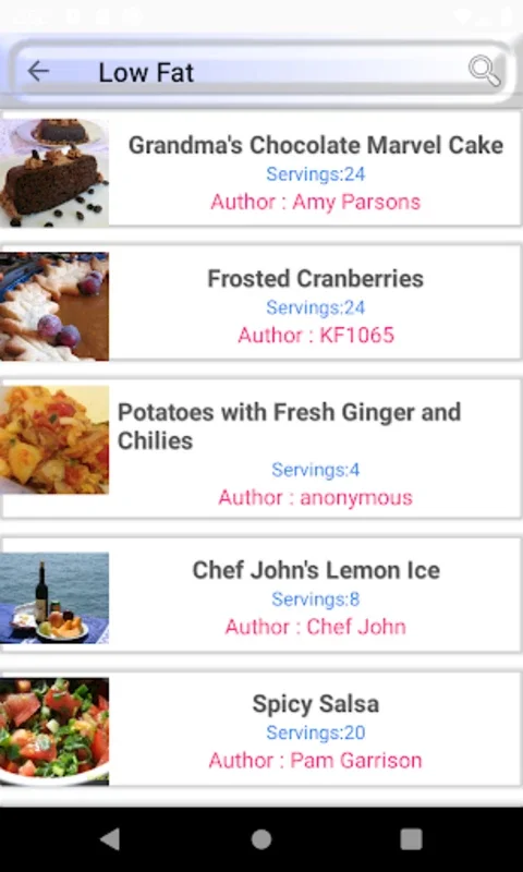 Low Fat Recipes for Android: Healthy Eating Made Easy