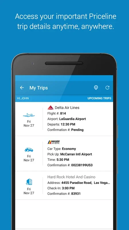 Priceline for Android - Plan Your Trips Easily