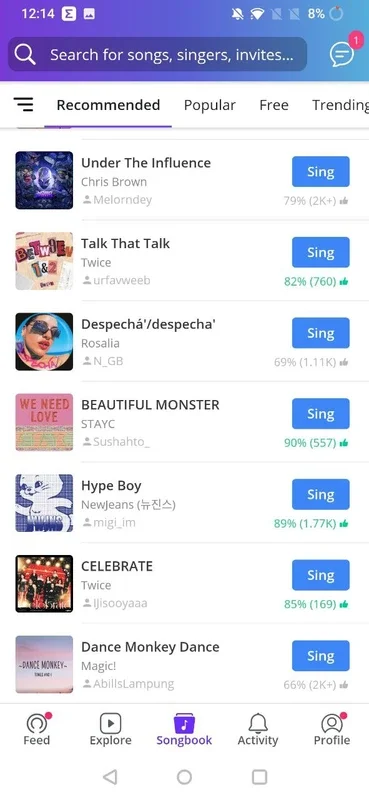 Smule for Android - Sing and Share Your Favorite Songs