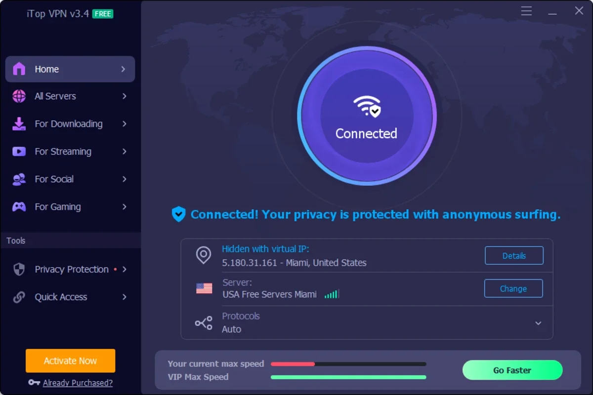 iTop VPN for Windows - Secure Anonymous Browsing