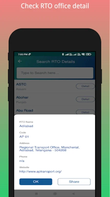 Challan, Vahan, RTO info: Ind for Android - Get Vehicle & RTO Info