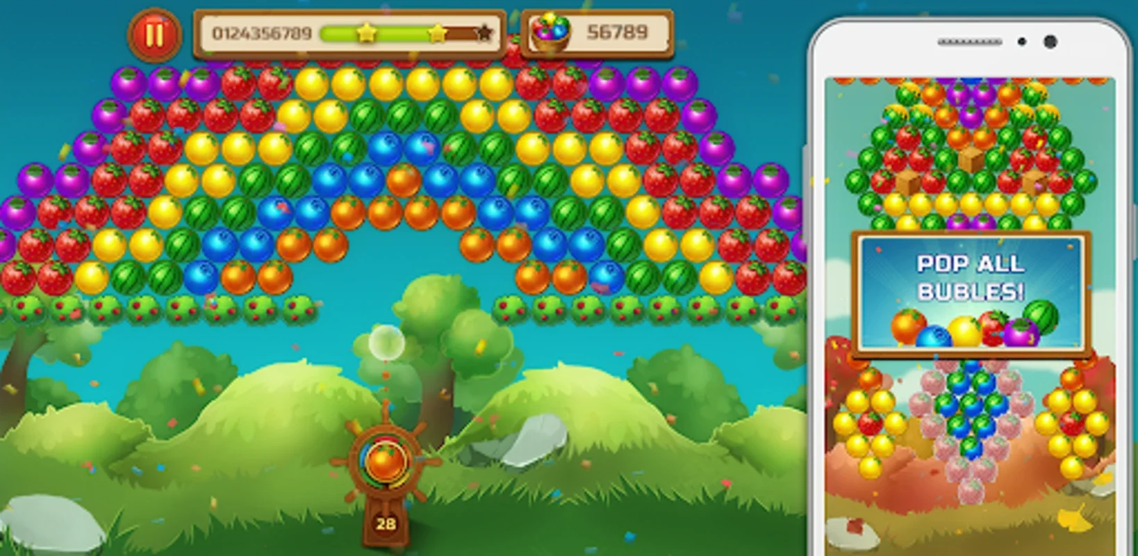 Bubble Shooter Fruits-BlastPop for Android: Engaging Fruit Bubble Game