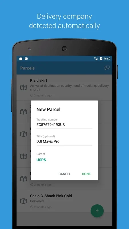 Parcels for Android - Track Packages Easily