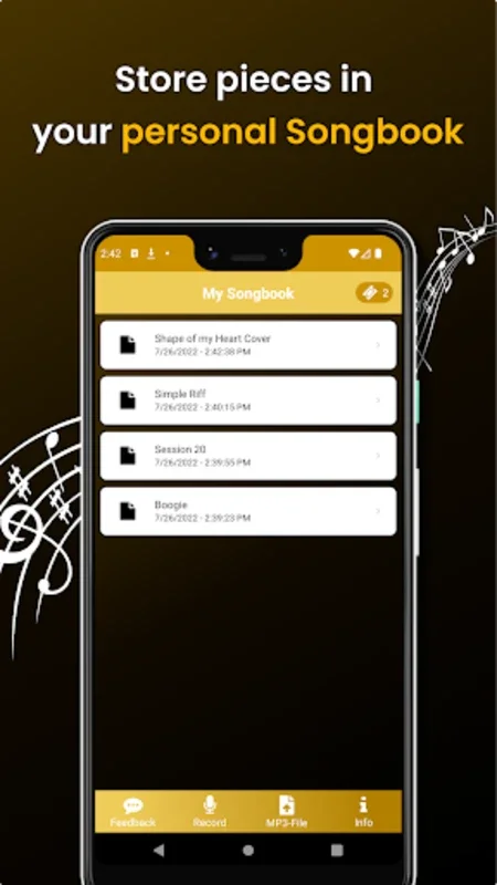 Guitar2Tabs - Note Recognizer for Android: Transforms Guitar Audio Easily