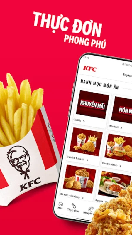 KFC Vietnam for Android - Download the App for On-the-Go Ordering