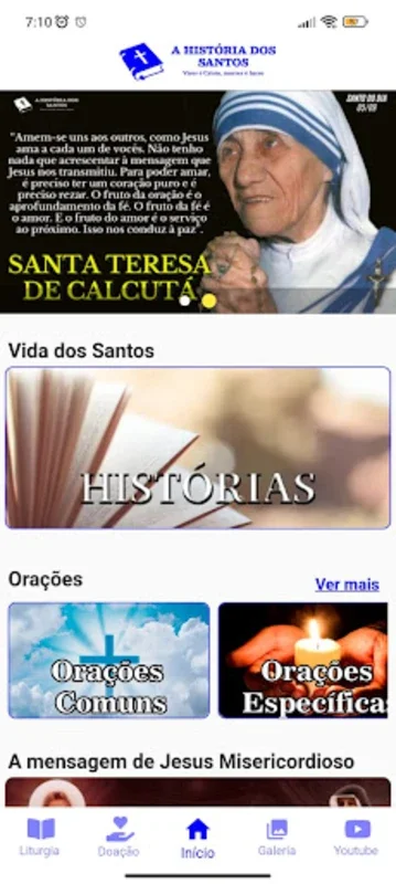 A História dos Santos for Android - A Spiritual Exploration