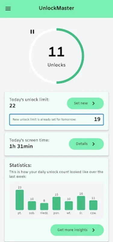 UnlockMaster - Track Unlocks for Android - Promotes Mindful Smartphone Use