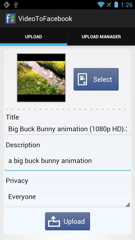 Video to Facebook for Android - Effortless Video Uploads