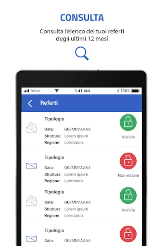 SALUTILE Referti for Android: Manage Health Reports