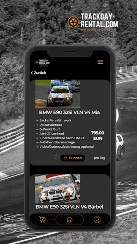 Trackday-Rental for Android: Simplify Racing Vehicle Booking