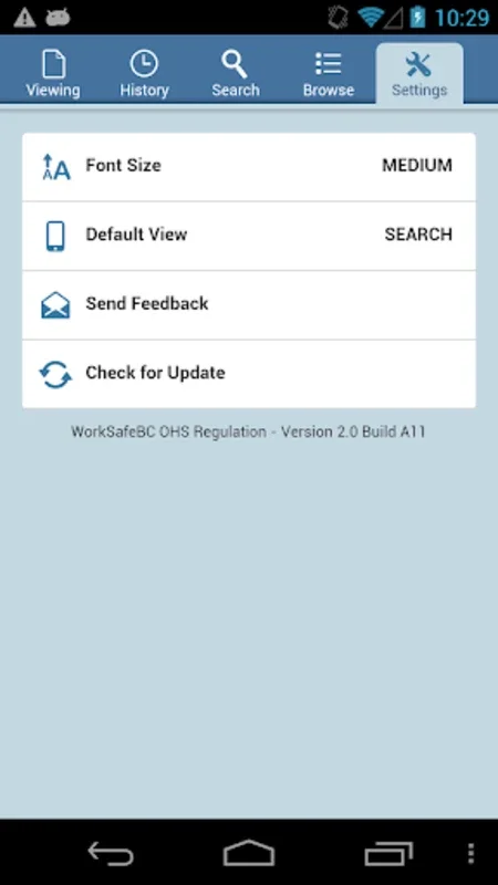 BC OHS Regulation for Android - Comprehensive OHS Info