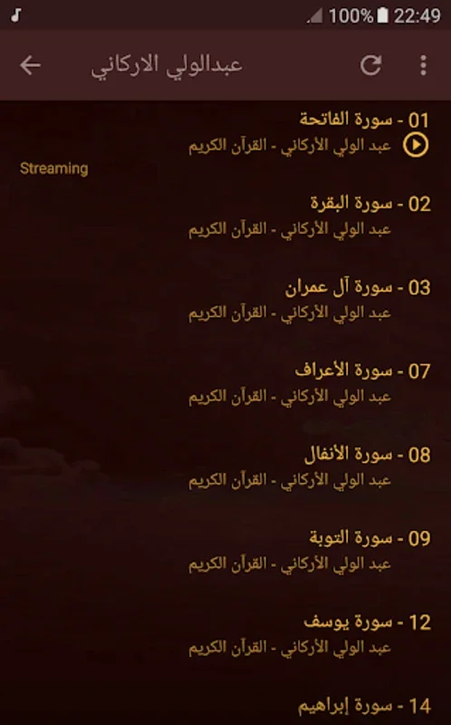 عبدالولي الاركاني القران كريم for Android - Spiritual Audio Experience