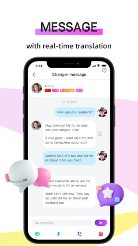 umeChat for Android: Global Socializing with Video and Text