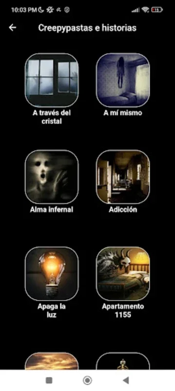 Historias de terror para leer for Android - Diverse Horror Tales