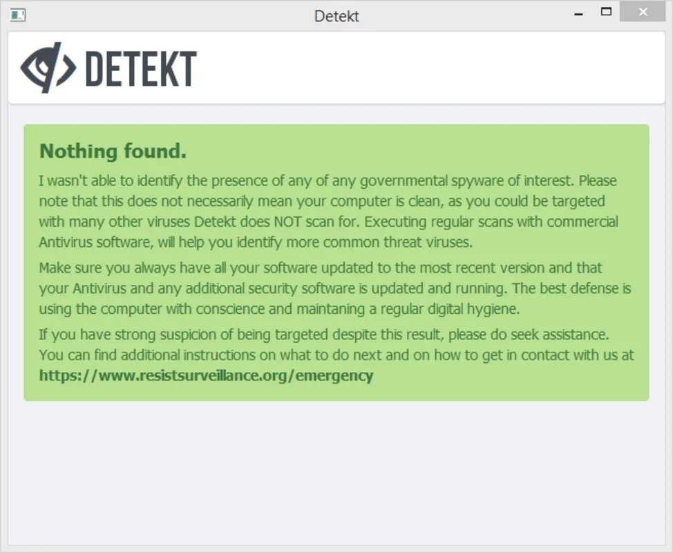 Detekt for Windows - Keep Your Privacy Safe