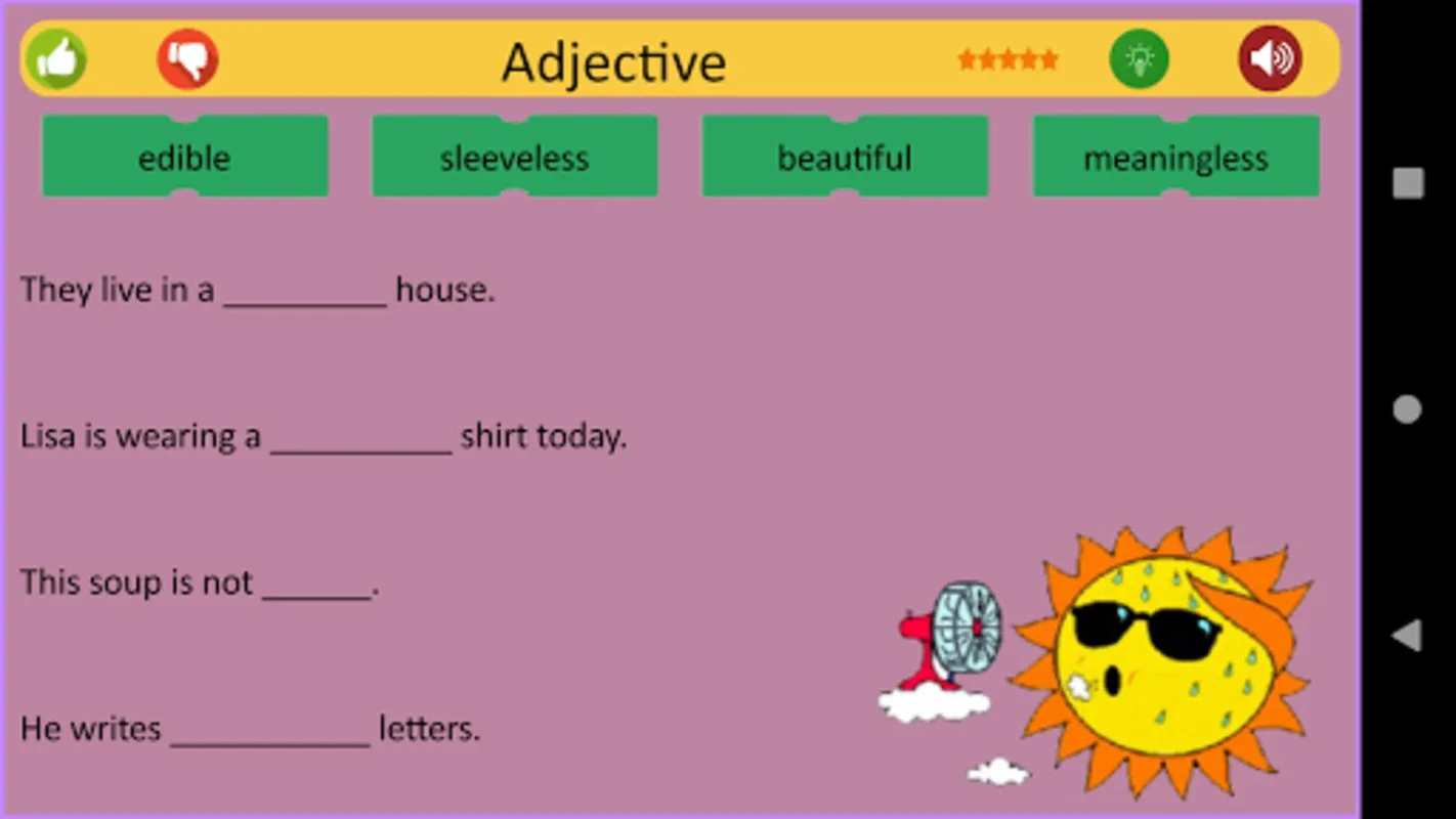 Fill the Blanks for Kids. for Android - Enhance Language Skills