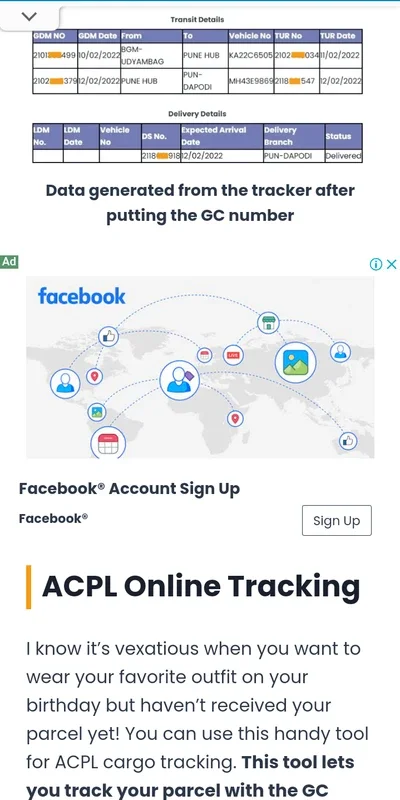 ACPL Tracking for Android - Track Consignments Easily