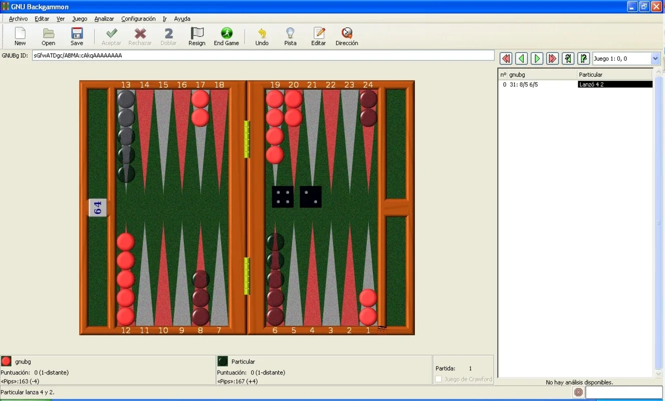 GNU Backgammon for Windows: Learn and Play