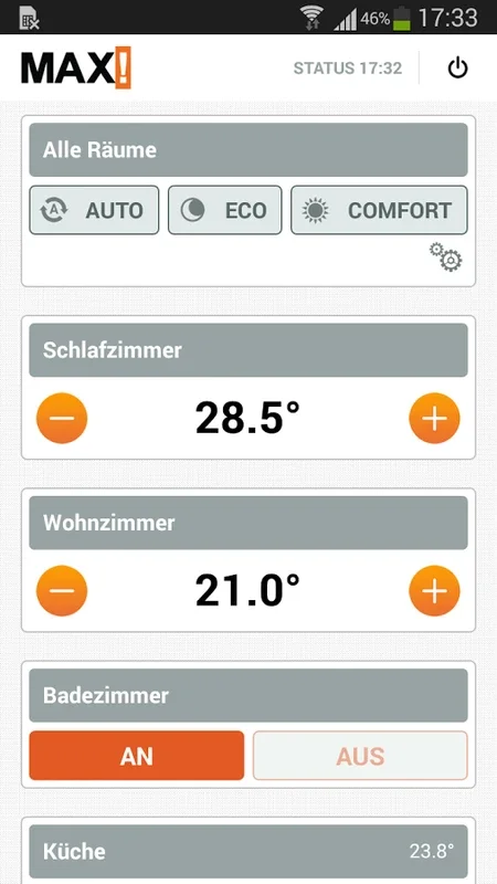 MAX! ELV for Android - Remote Heating Control