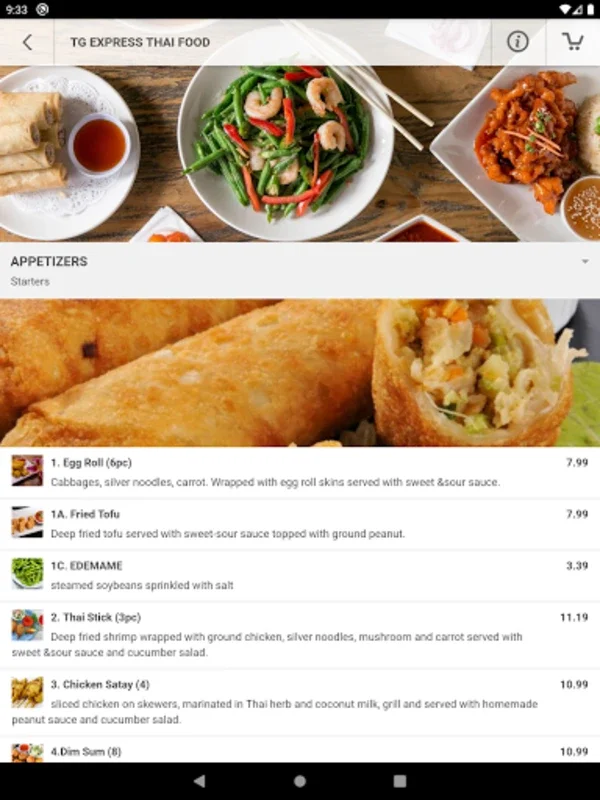 TG Express Thai Food for Android - Delicious Thai Cuisine