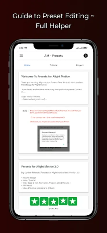 Preset for AM for Android - Effortless Video Editing with Alight Motion Presets