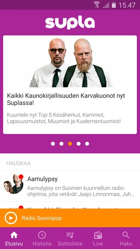 Supla for Android - Stream Finnish Podcasts and Live Radio