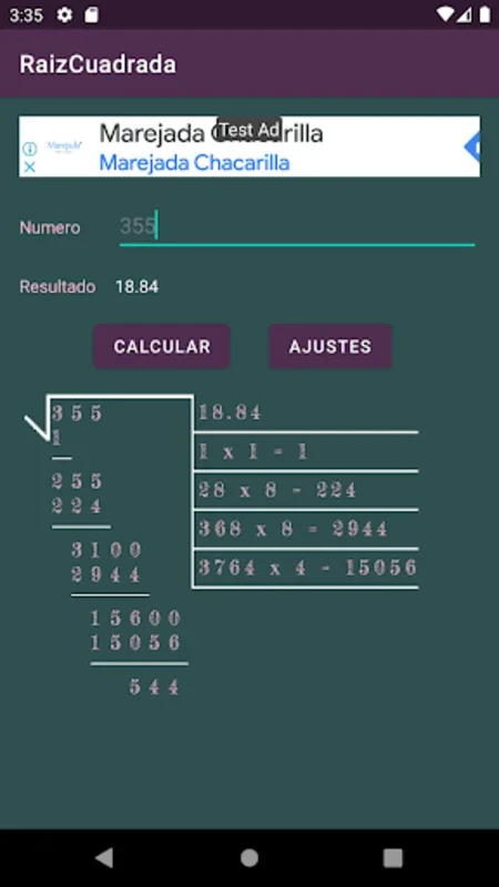 Calcular raiz cuadrada for Android - No Downloading Needed