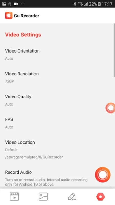 Screen Recorder GU Recorder for Android - High - Quality Screen Recording