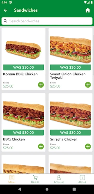 Subway Trinidad for Android - Order Meals Easily