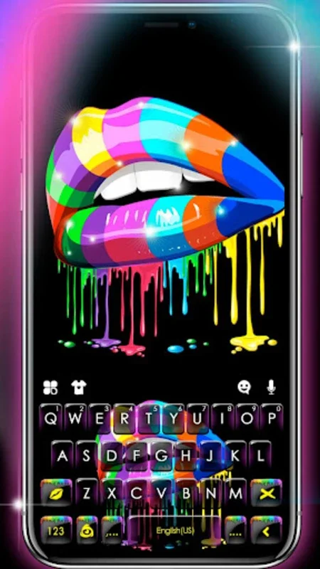 Rainbow Drip Lips Keyboard The for Android: Enhance Typing