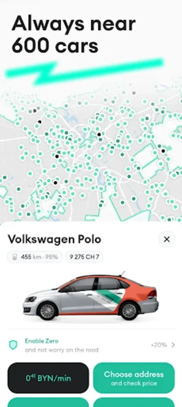 Anytime: carsharing in Minsk for Android - No Downloading Needed