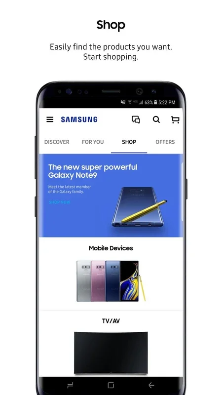 Samsung Shop for Android - Get Official Deals at Your Fingertips