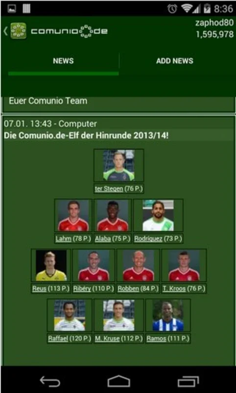 Comunio for Android - Manage Your Soccer Team Anytime