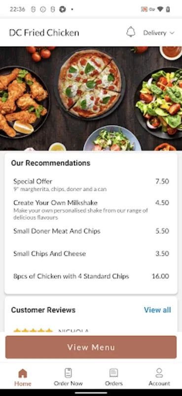 DC Fried Chicken for Android - Order Food Easily in Crewe