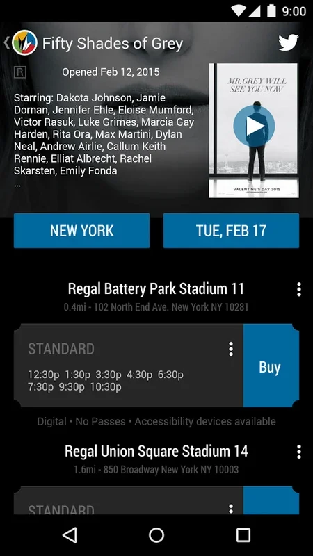 Regal Cinemas for Android - Your Ultimate Movie - Going Companion