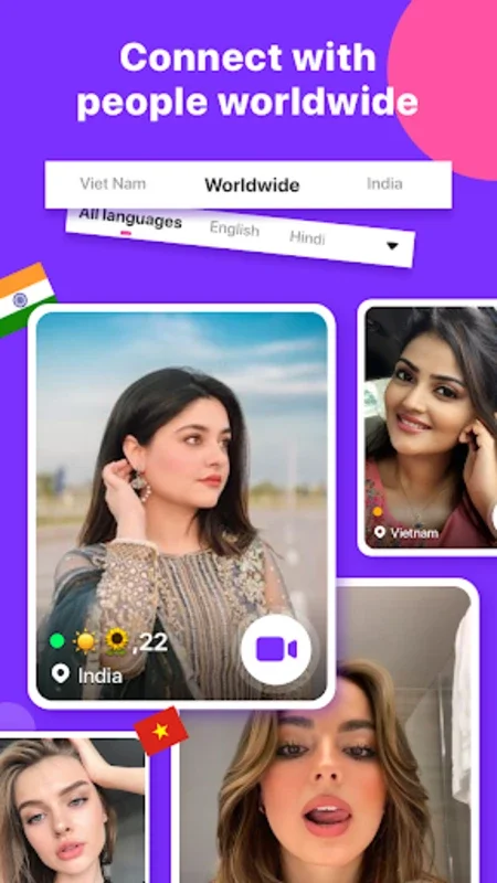 PeachU: Video chat con amiga for Android - Global Connections