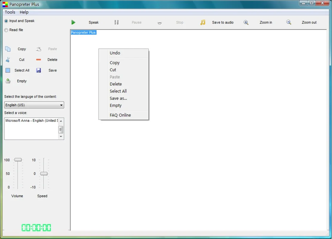 Panopreter for Windows - Convert Text to Audio Easily