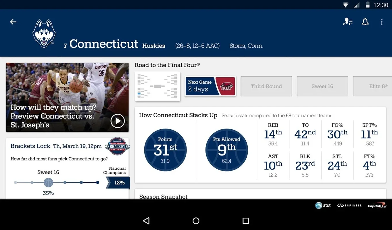 NCAA March Madness Live for Android - No Download Needed, Just Use AppHuts