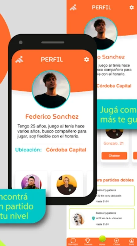 Flobi for Android - Connect with Local Tennis/Padel Enthusiasts