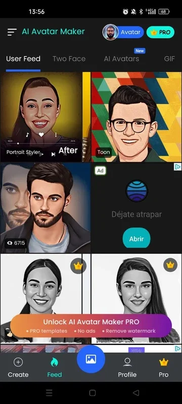 AI Avatar maker, AI portrait for Android: Create Stunning Art from Photos