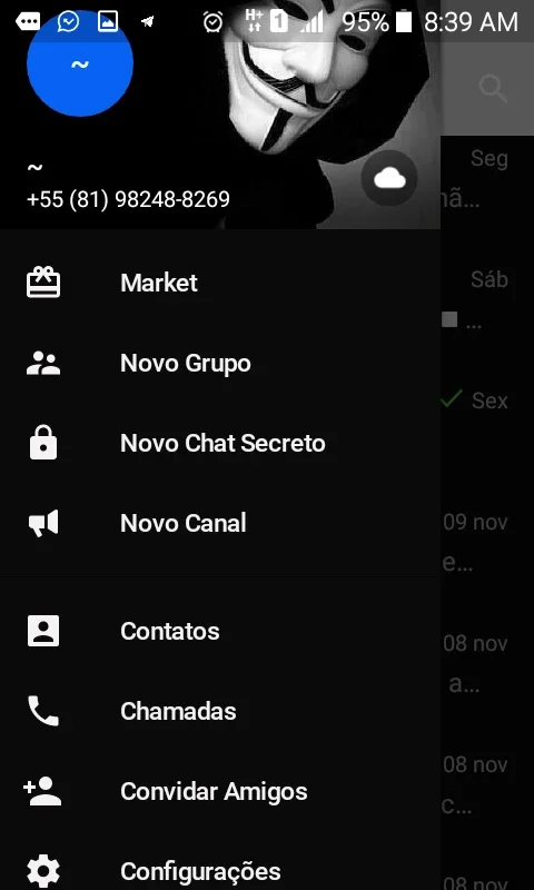 Telegram Black for Android - Darken Your Telegram Interface