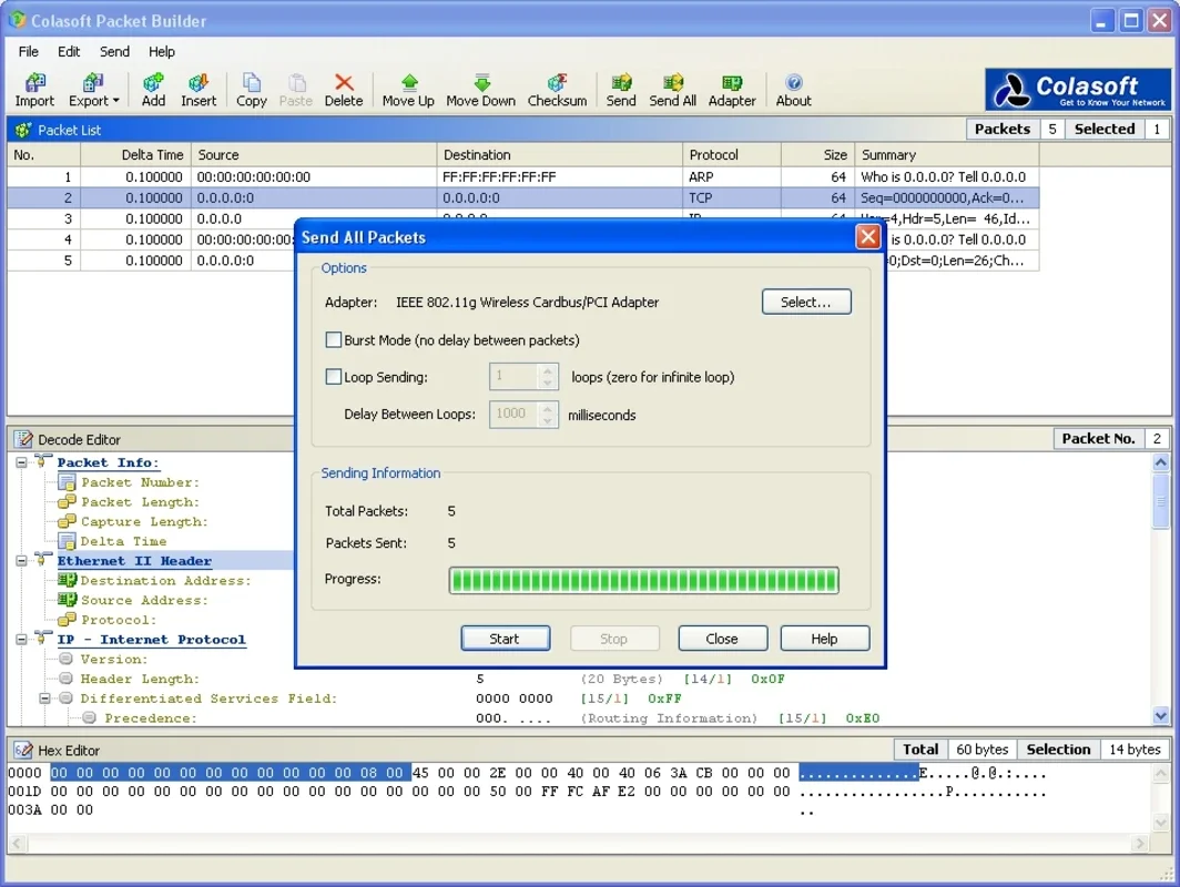 Colasoft Packet Builder for Windows - Test Network Security