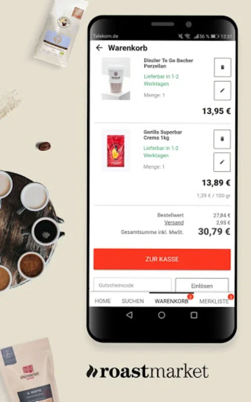 roastmarket - Kaffee Online for Android - Explore Premium Coffee Online