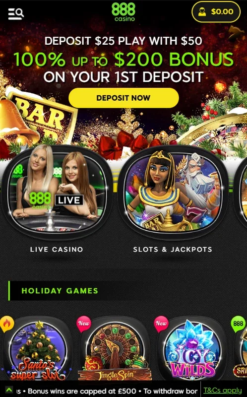 888 Casino for Android - Exciting Gambling Experience