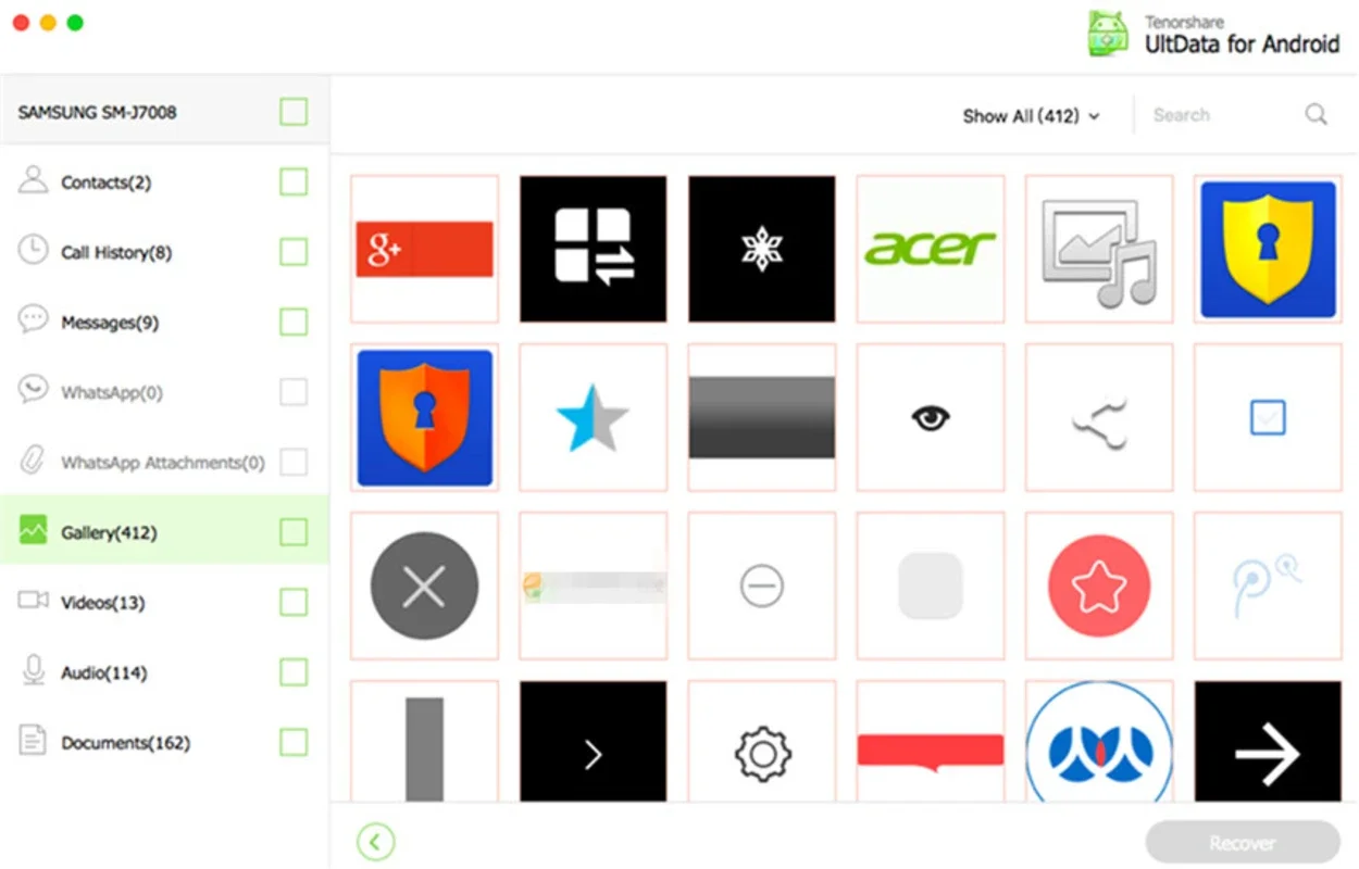 UltData - Android for Mac: Recover Android Data