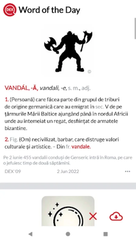 DEX for Android - A Comprehensive Romanian Dictionary