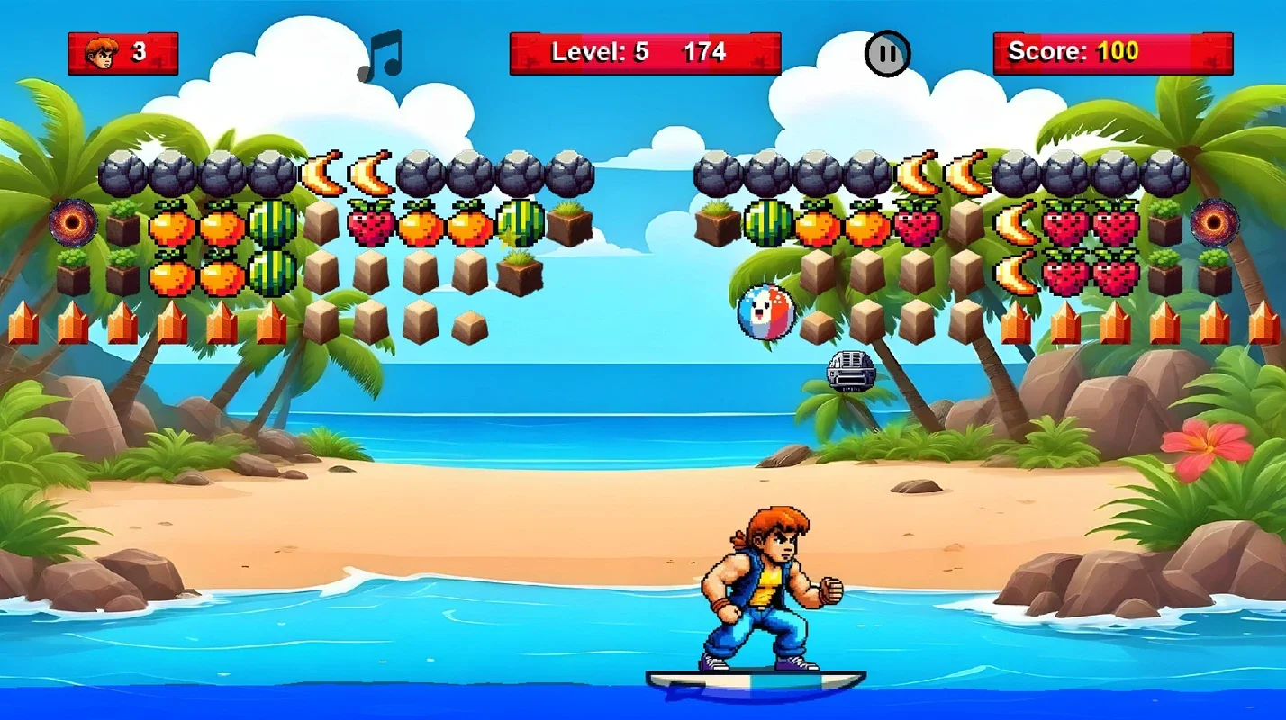 Outsurf: Beach and fruits for Windows - A Retro-Inspired Arcade Adventure