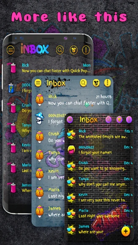 Graffiti Colourful SMS Theme for Android - Personalize Your Texts